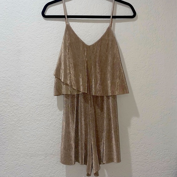 Pants - GOLD PLEATED ☆ ROMPER